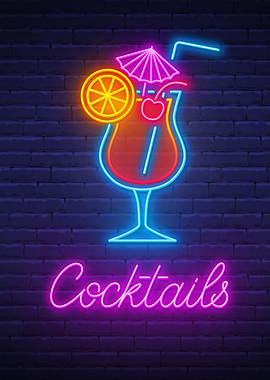 Neon Cocktail Sign