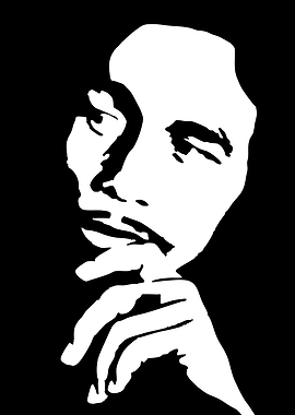 Bob Marley Stencil Portrait