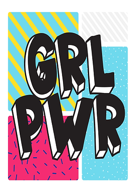 GRL PWR Text Art