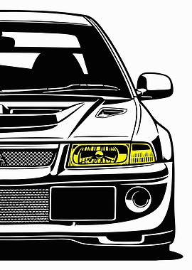 Mitsubishi Lancer Evolution VIII Headlights