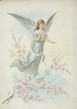 Angel with Cherry Blossoms