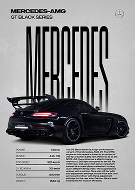 Mercedes-AMG GT Black Series Poster