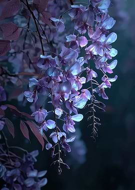 Purple Wisteria Flowers