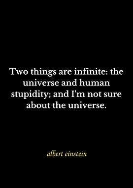 Albert Einstein quote on infinity