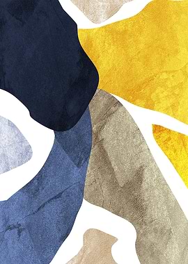 Abstract Geometric Shapes with Textured Background