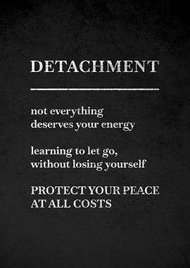 Detachment Quote Poster