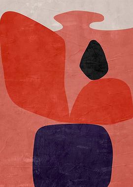 Abstract Geometric Shapes with Textured Background