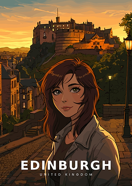 Anime girl in Edinburgh