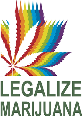 Legalize Marijuana Rainbow Leaf