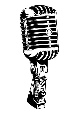 Vintage Microphone Illustration