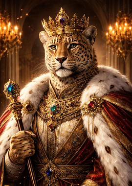 Leopard King in Royal Regalia