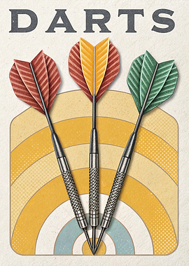 Vintage Darts Poster