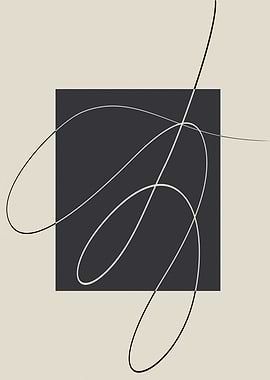 Abstract Swirls on Dark Square