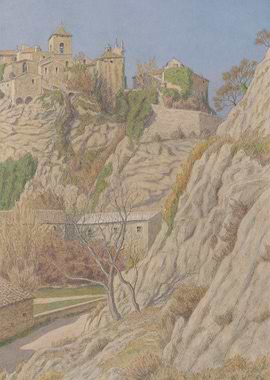 Village on a Rocky Hillside