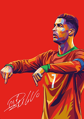 Cristiano Ronaldo Pop Art Portrait
