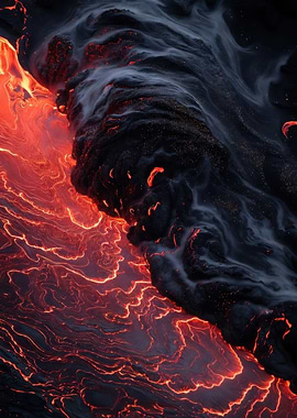 Abstract Lava and Smoke