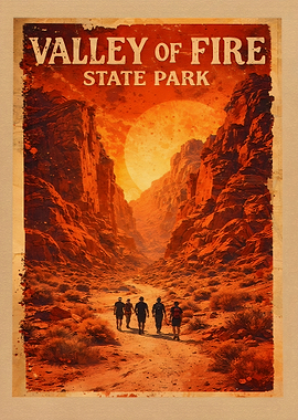 Valley of Fire State Park Vintage Poster