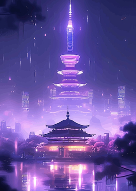 Cyberpunk Tokyo Nightscape