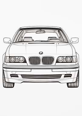BMW E39 Sketch art
