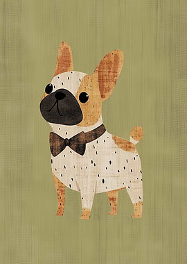 Cute French Bulldog with Bow Tie