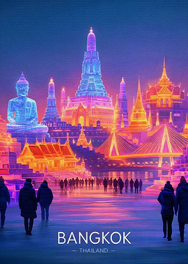 Bangkok Cityscape at Night