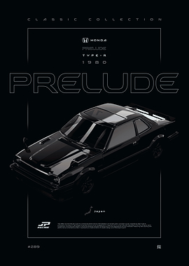 Honda Prelude Type R 1980 Poster