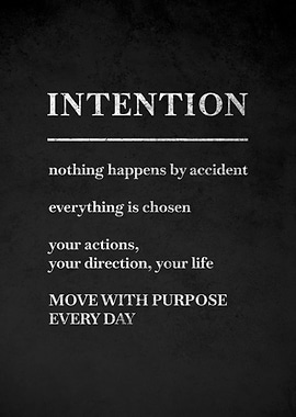 Intention Motivational Quote