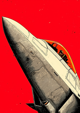 Fighter Jet Pilot in Cockpit