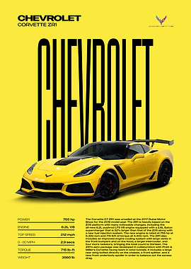 Chevrolet Corvette ZR1 Car Poster