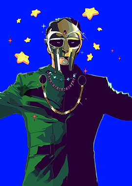 MF DOOM in Green Suit with Stars