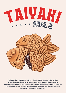 Taiyaki Treat – Japanese Street Food Illustration