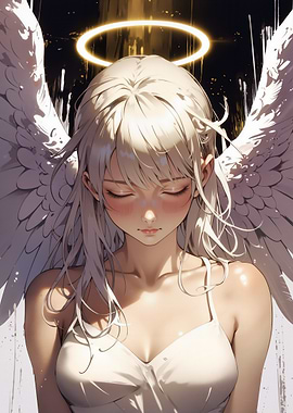 Angel with Halo and Wings