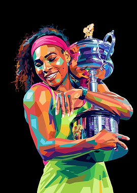 Serena Williams Champion Wpap Pop Art