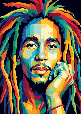 Bob Marley Pop Art Portrait