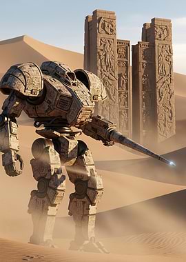 Desert Mech and Ancient Ruins