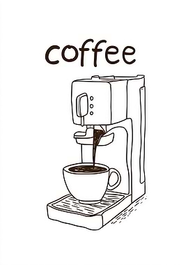 Coffee maker brewing coffee