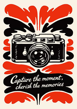 Capture Moments Analog Camera Poster