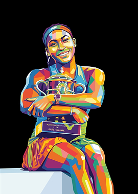 Coco Gauff Wpap Pop Art Portrait