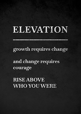Elevation quote poster