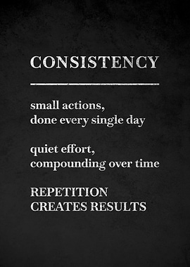 Consistency Motivational Poster