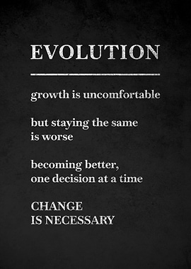 Evolution Quote Poster