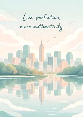 Cityscape with Inspirational Quote