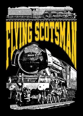 Flying Scotsman Steam Locomotive Poster. Legendary 1923 LNER Class A3 Loco. GPEN FP