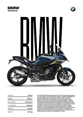 BMW S1000XR Motorcycle Poster