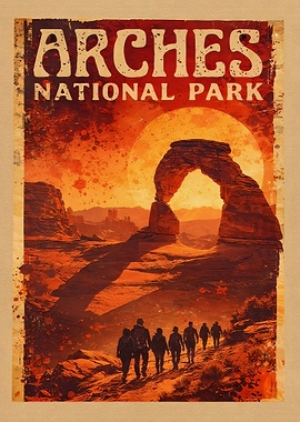 Arches National Park Vintage Poster