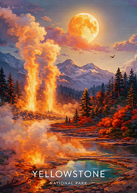 Yellowstone National Park Geyser