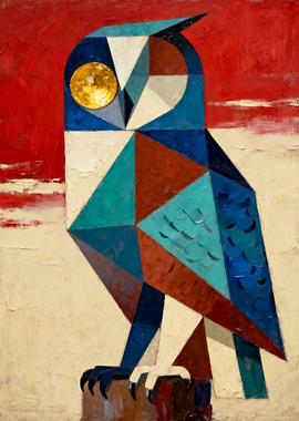 Geometric Owl Painting
