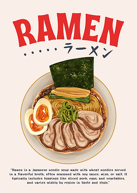 Ramen Delight – Japanese Noodle Art Illustration