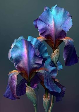 Vibrant Irises in Bloom
