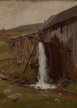 Watermill in a Rural Landscape